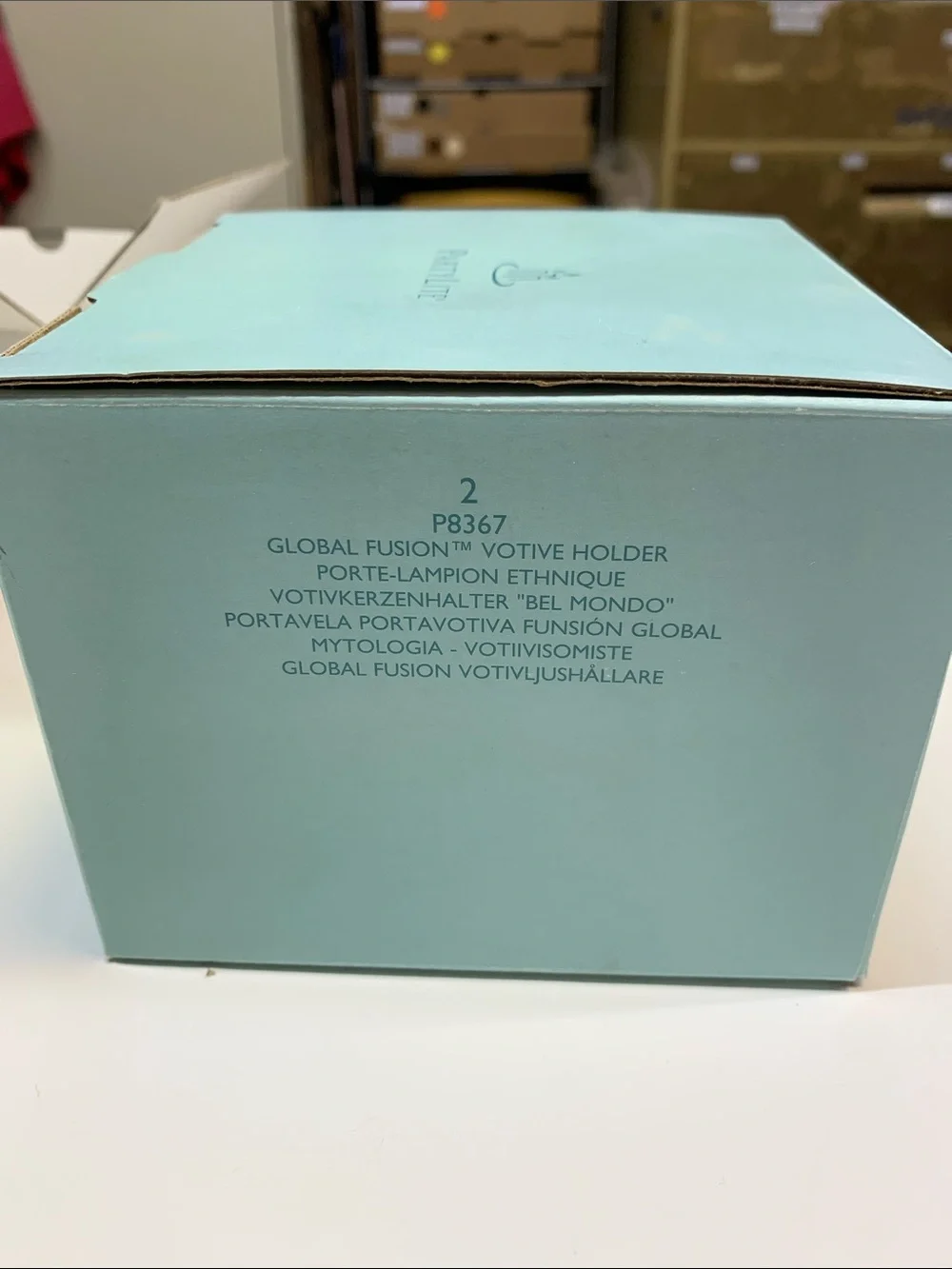 PARTYLITE Global Fusion mosaic glass Votive Candle Holder P8367 NEW in Box